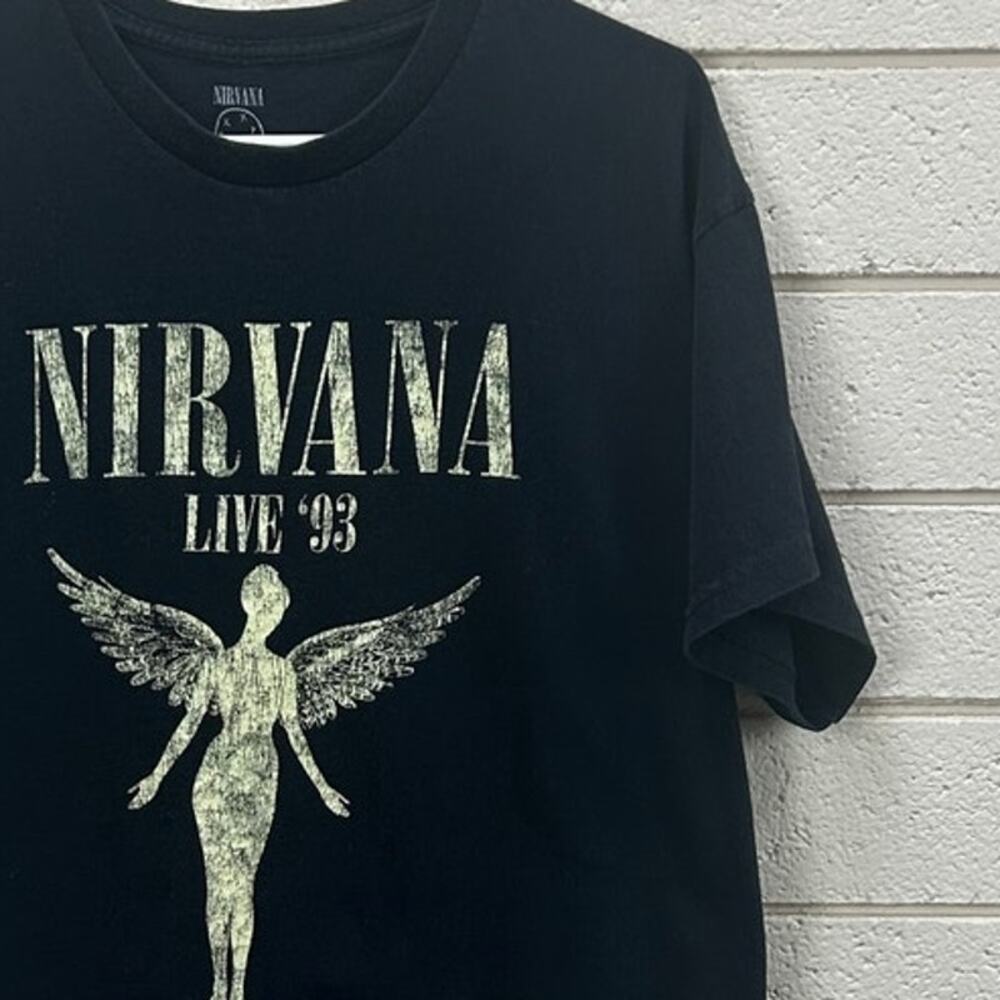Nirvana Black Band Tee size L - Picture 8 of 9